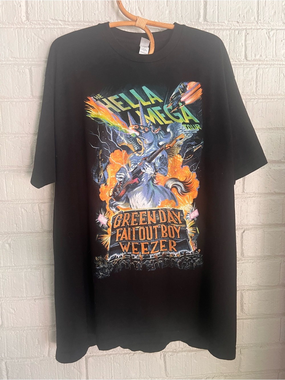 Green Day Hella Mega 2021 Tour Black Graphic Concert Band XL T‑Shirt
